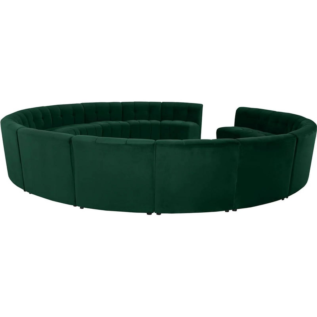 Green Velvet Tufted Modular 15 Piece Sectional Sofa E12722