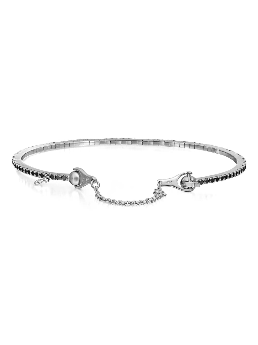 Black Diamond Bracelet 18K White Gold F22195