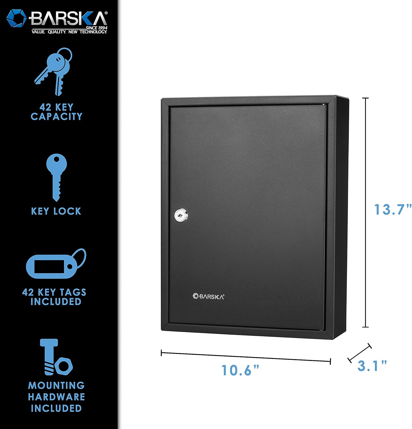 Key Lock Cabinet Lock Box Black S8934