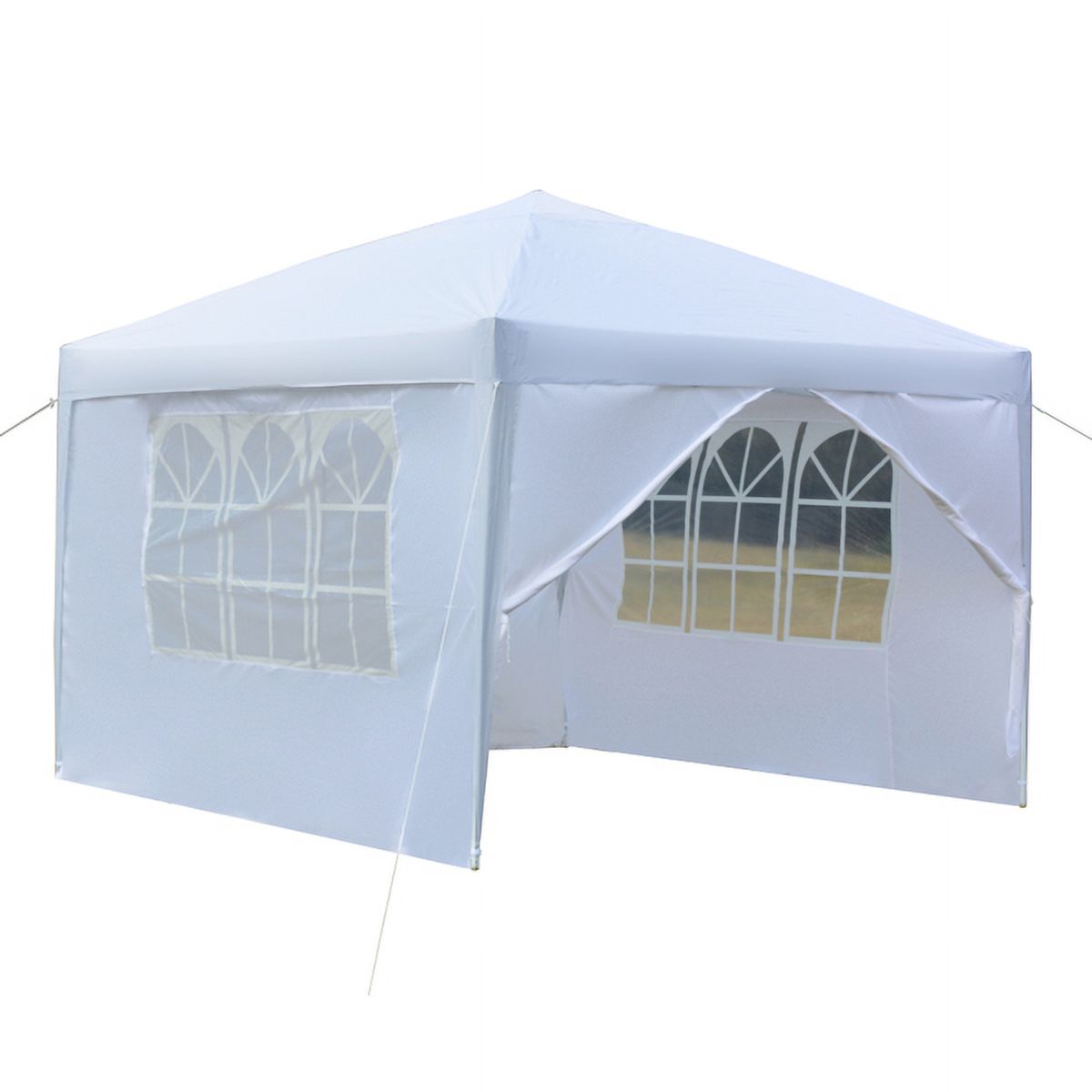 3 x 3m Two Doors Two Windows Waterproof Folding Tent White V45284