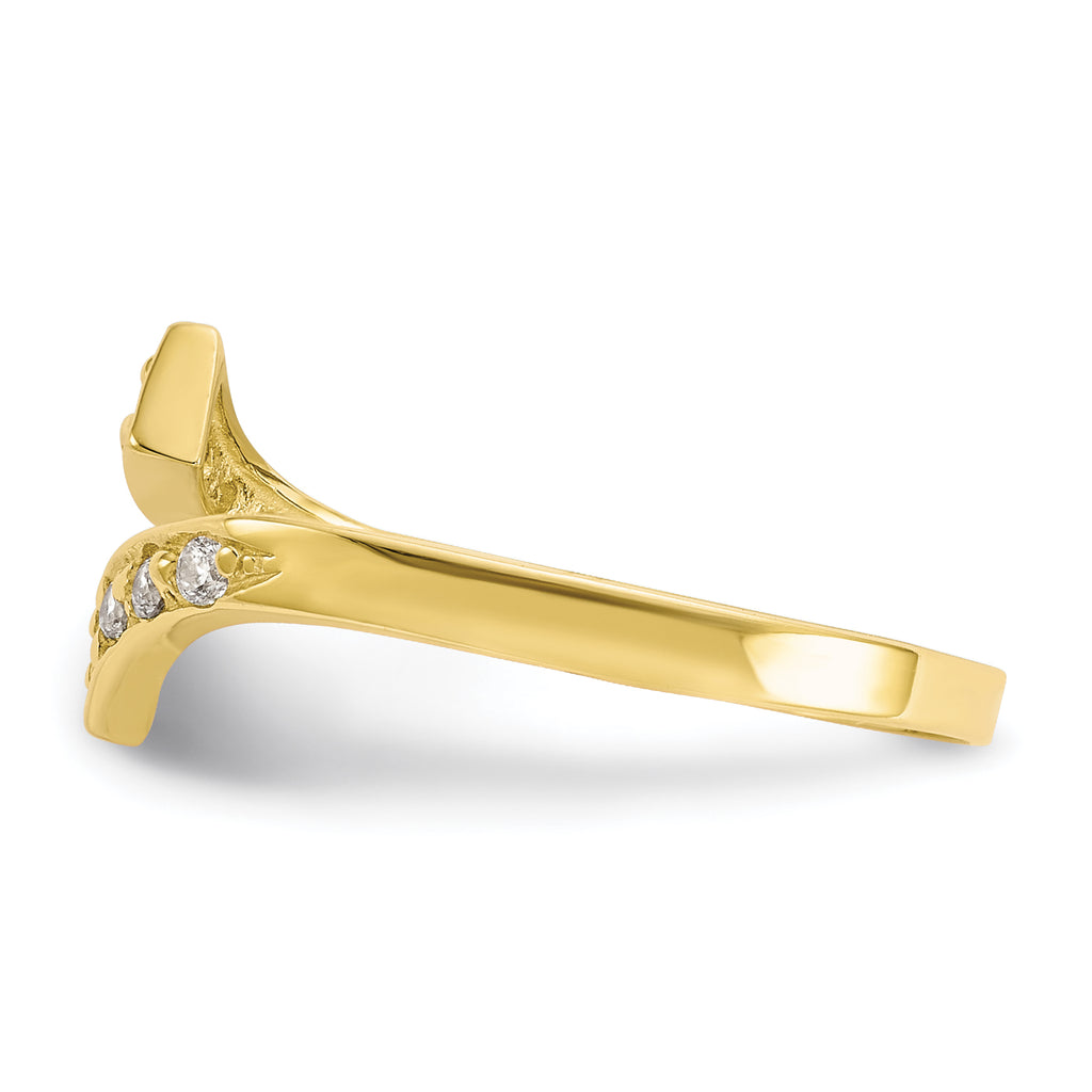 10k Yellow Gold CZ Toe Ring C337