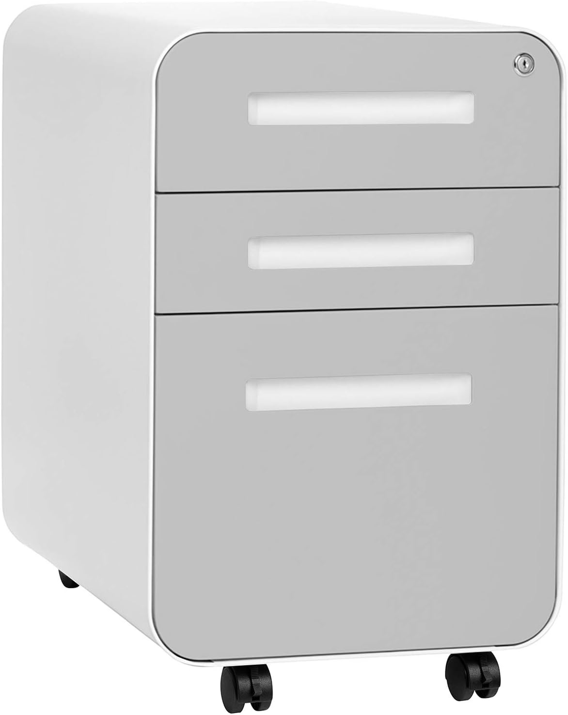 3-Drawer Mobile File Cabinet, Dark Grey V152