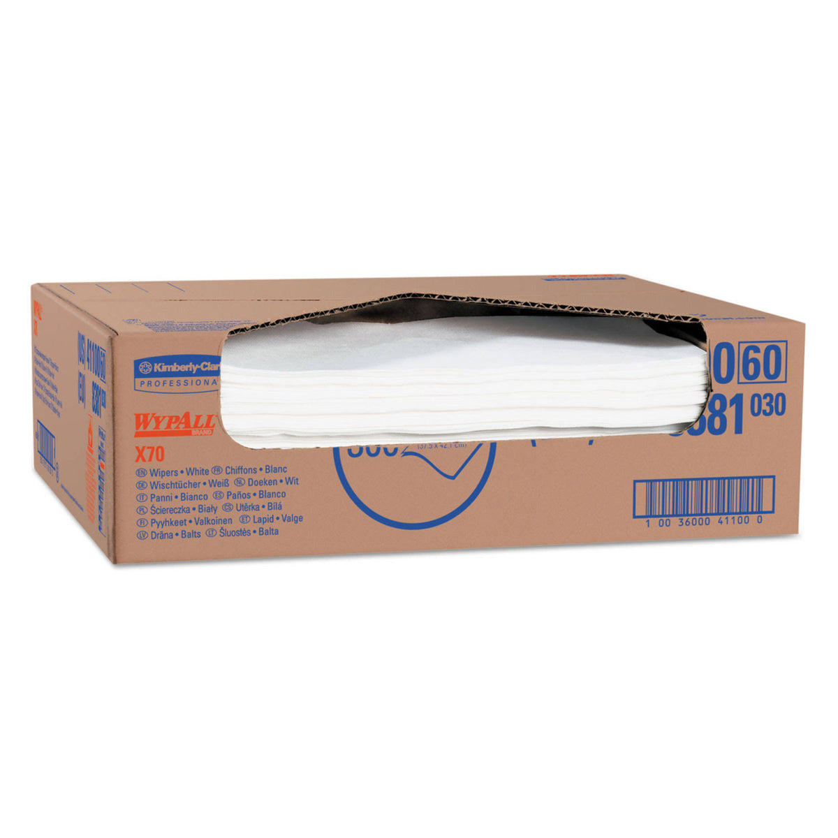 White Hydroknit Wipers, 300/Carton M67497
