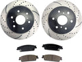 Rear Brake Kit with Drilled/Slotted Rotors and Ceramic Brake Pads S41417
