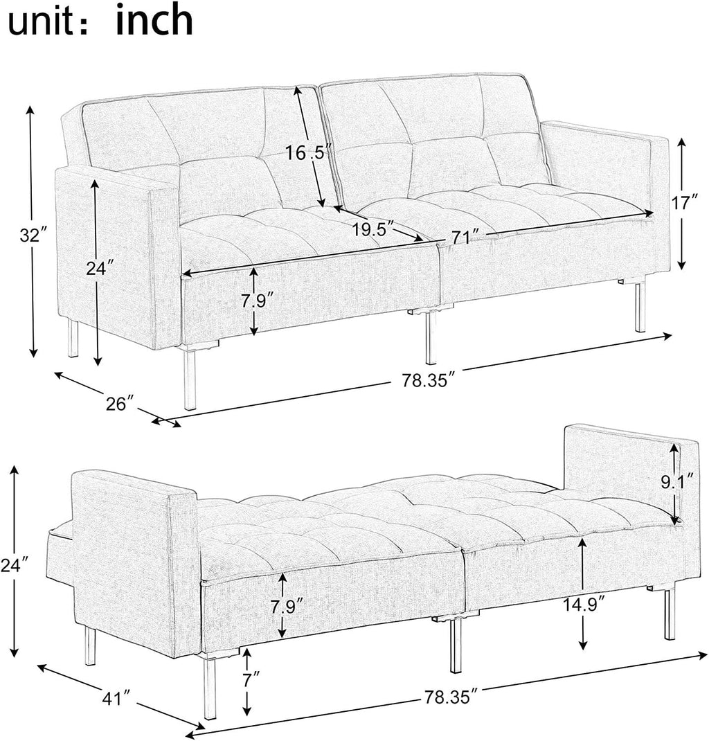Adjustable Sofa Bed Couch S386