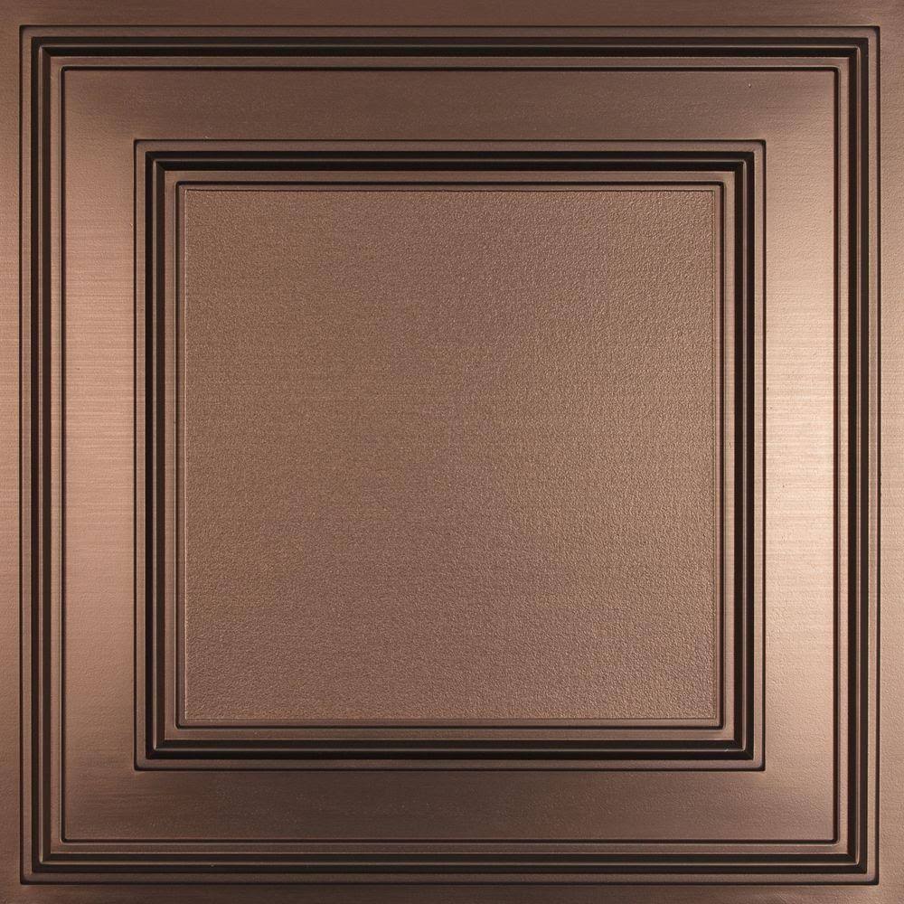 Faux Bronze 2 ft. x 2 ft. Ceiling Panel (Case of 6) V422396