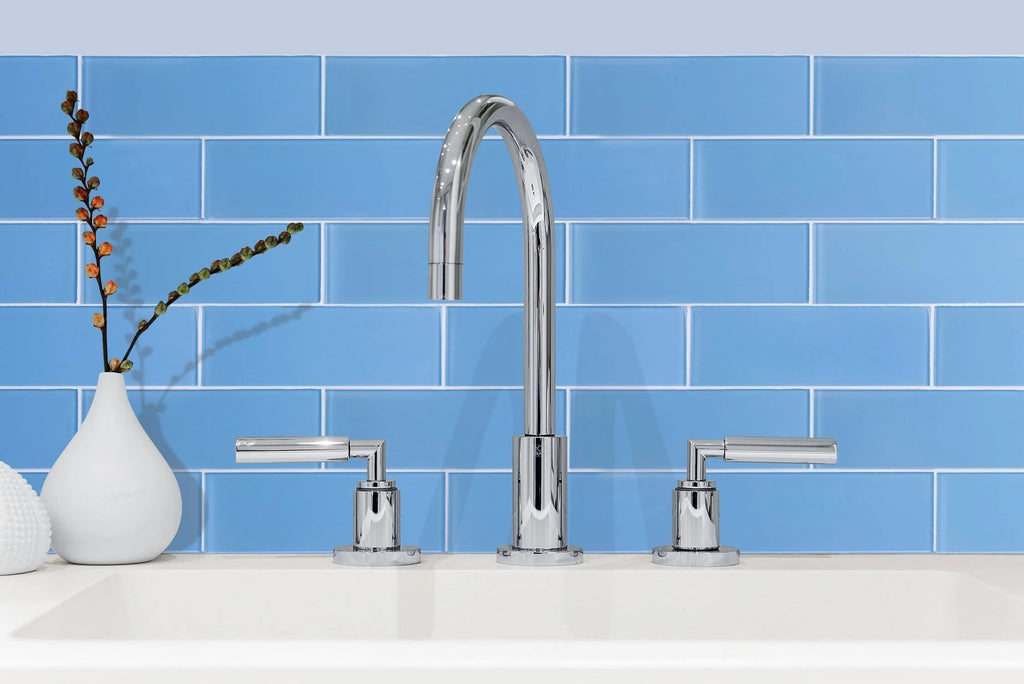 Sky Blue Glass Subway Tile, 5 Square Feet per Carton G716