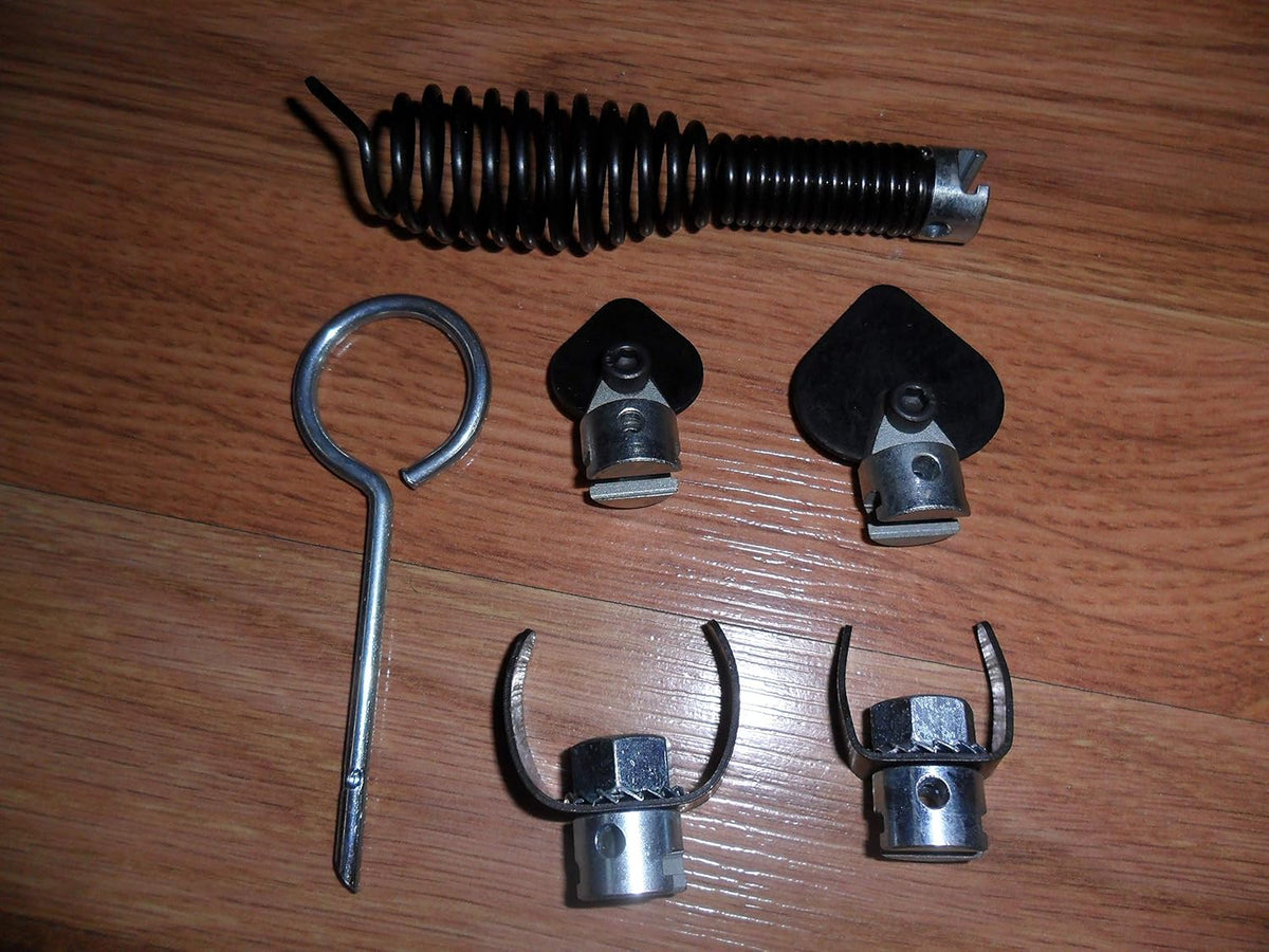 Drain Cleaner 6 Piece Bit Set with 5/8" Cable End, Pack of 2 S6511