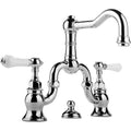 Polished Chrome Widespread Bridge Lavatory Faucet M12629
