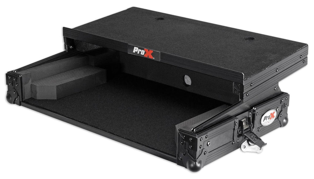 Black Travel Flight Case for Mixtrack Pro 3 with Laptop Shelf Q7250