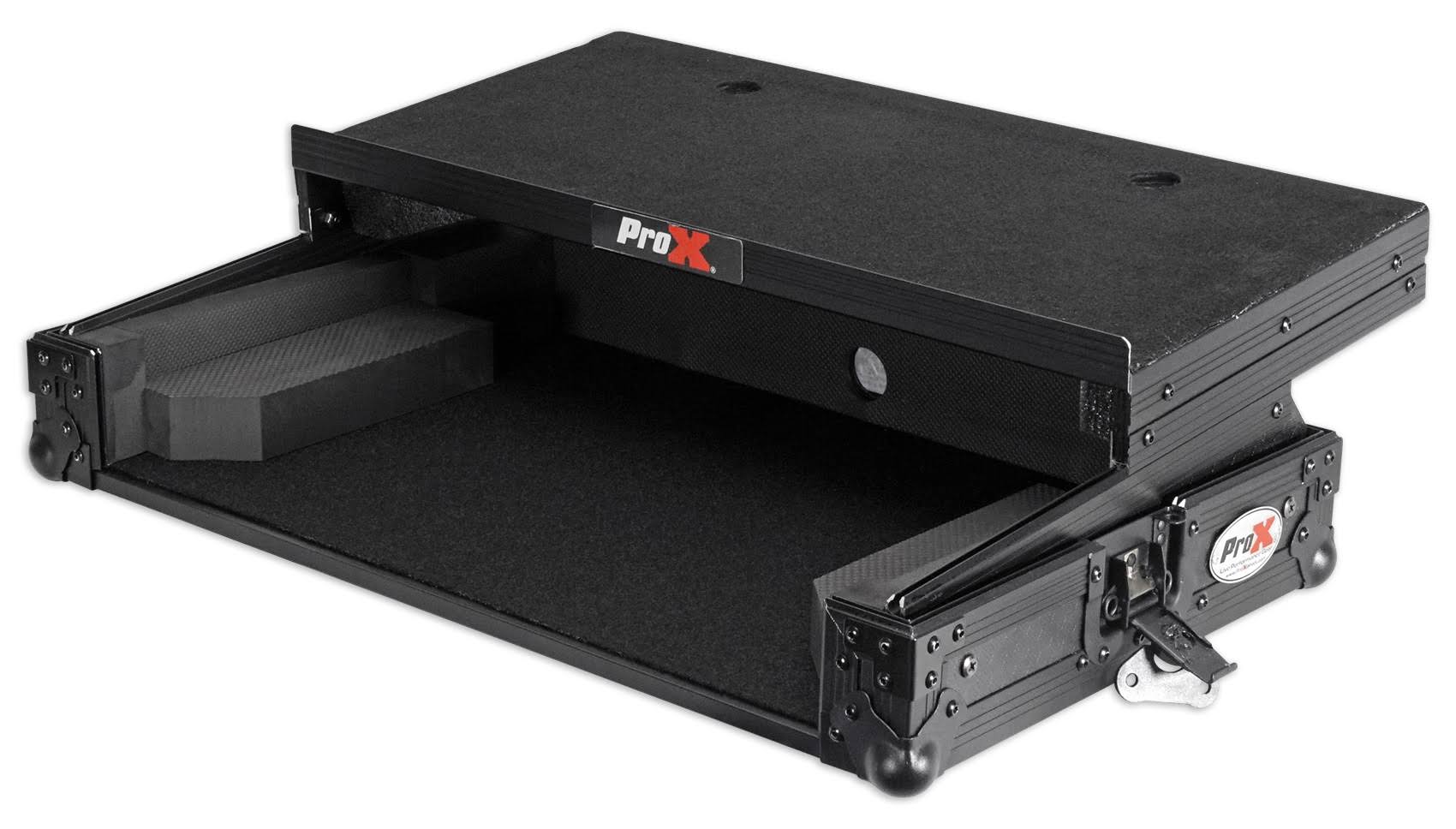 Black Travel Flight Case for Mixtrack Pro 3 with Laptop Shelf Q7250