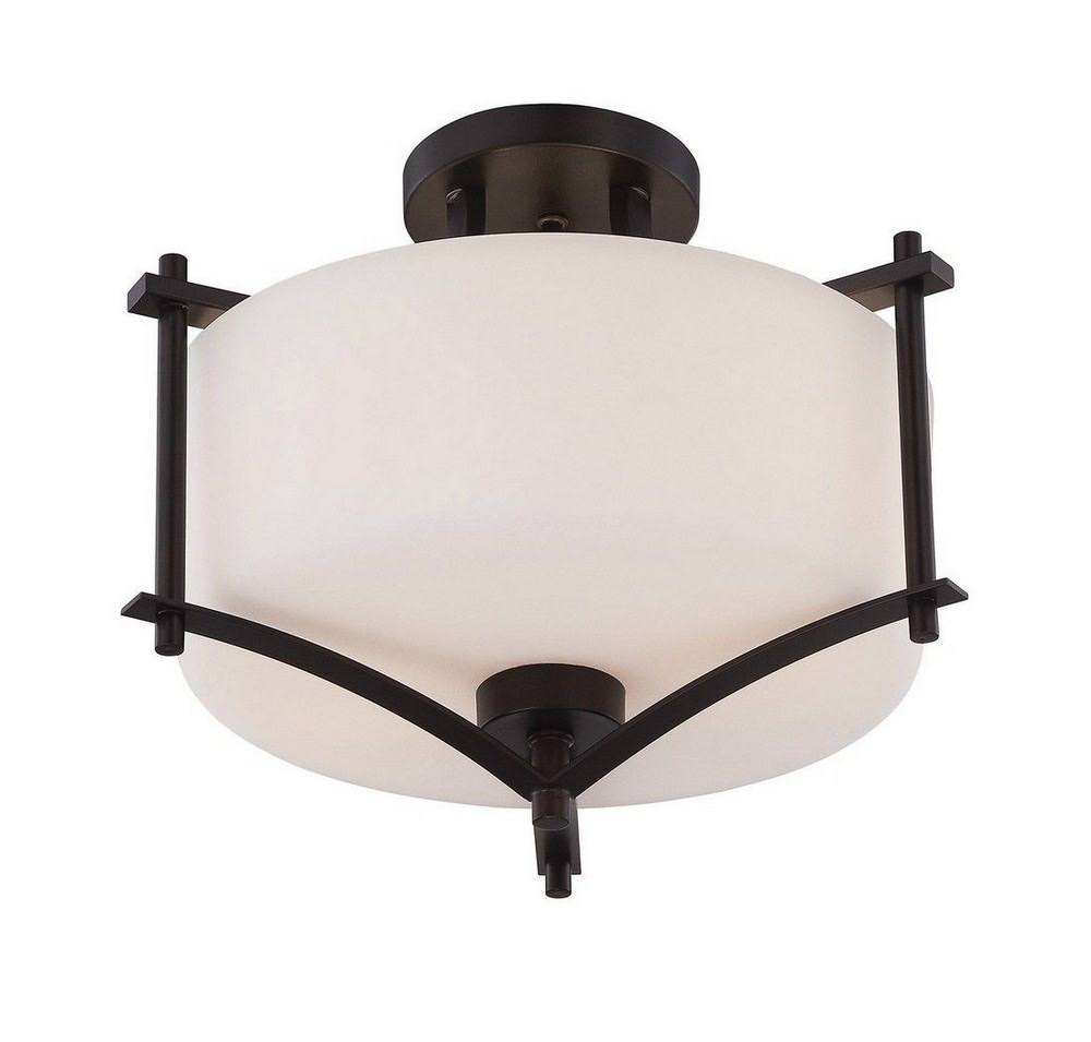 Satin Nickel 2 Light Semi-Flush J5888