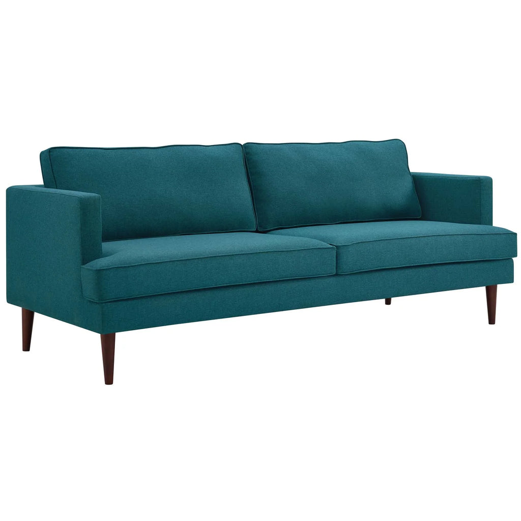Teal Upholstered Fabric Sofa and Armchair Set N770270