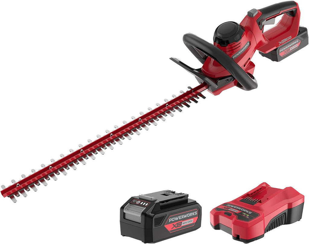 40V 24 Inch Cordless Hedge Trimmer with 2Ah Battery and Charger X59208