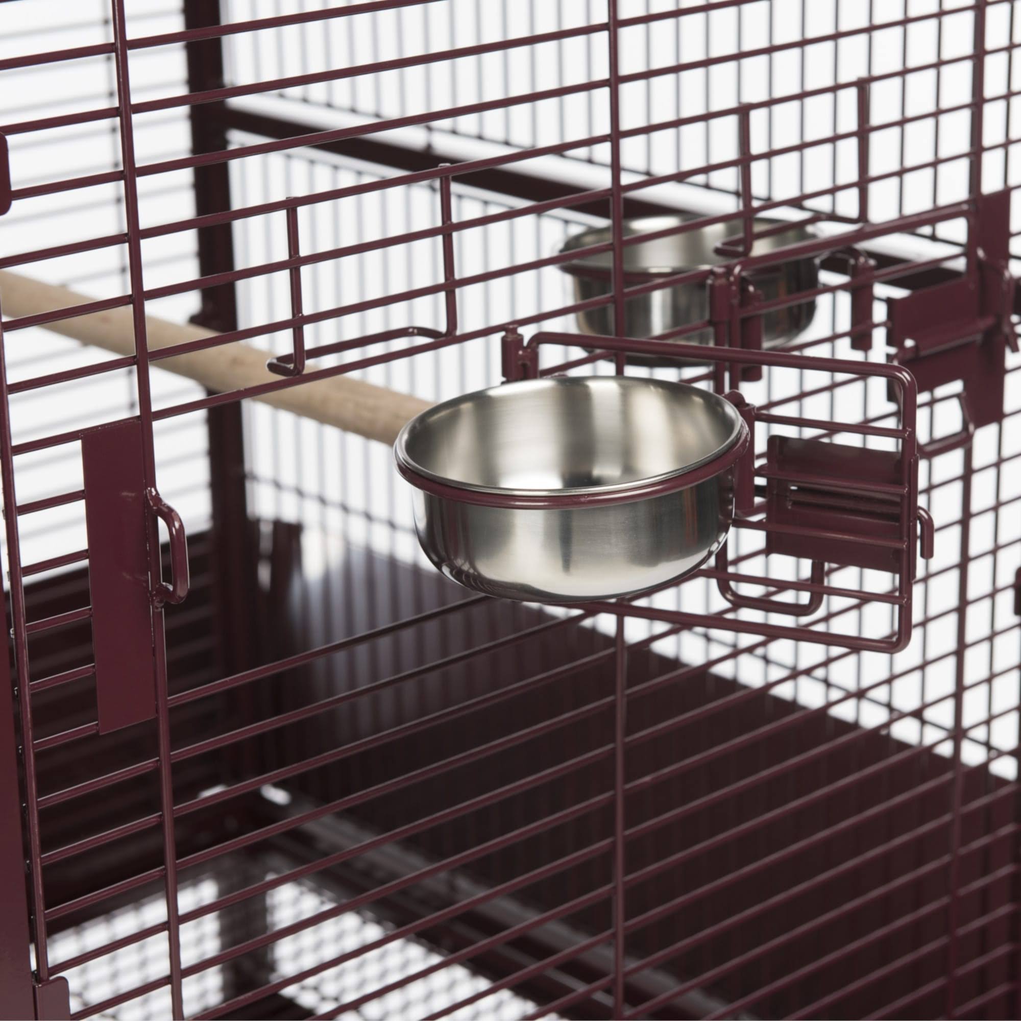 Wrought Iron Bird Cage, Garnet Red Y70425