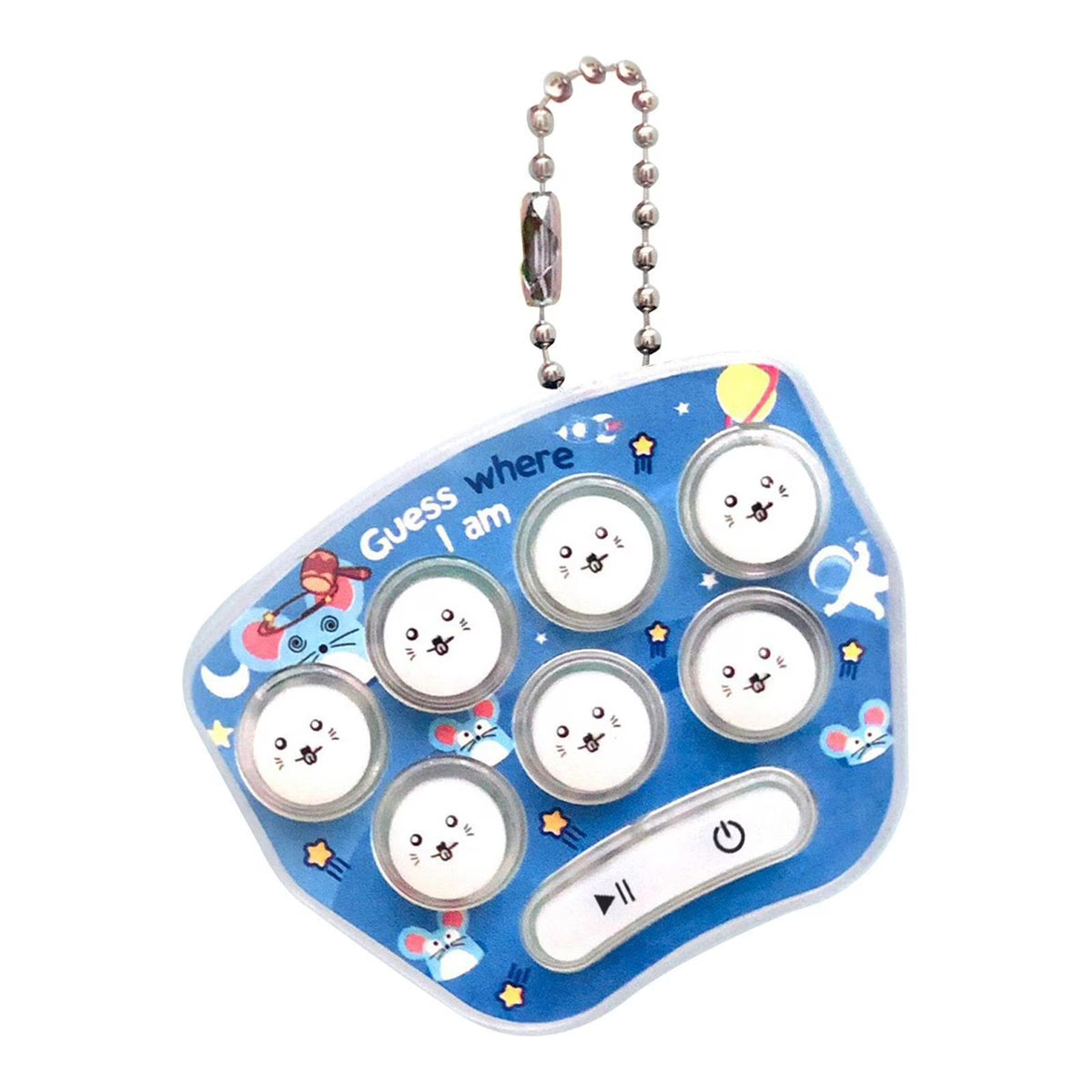 Mini Whack-A-Mole Game Keychain LED Electronic Memory Game D172