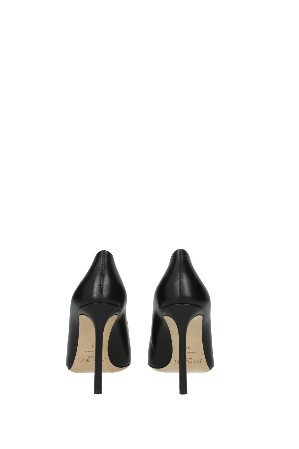 Black Leather Pump C7678