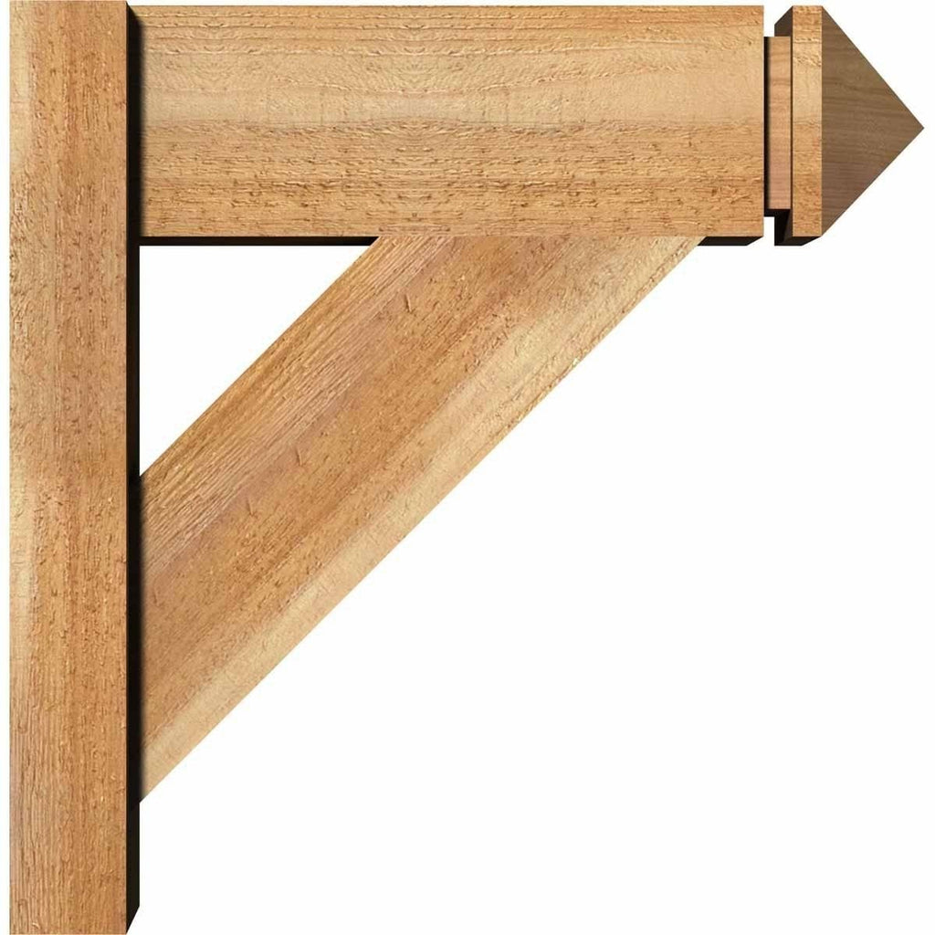 8x22W x 24x22D x 24x22H Traditional Rough Sawn Western Red Cedar Outlooker J805