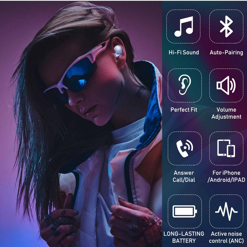 Purple True Wireless Earbuds with Active Noise Cancelling R220017