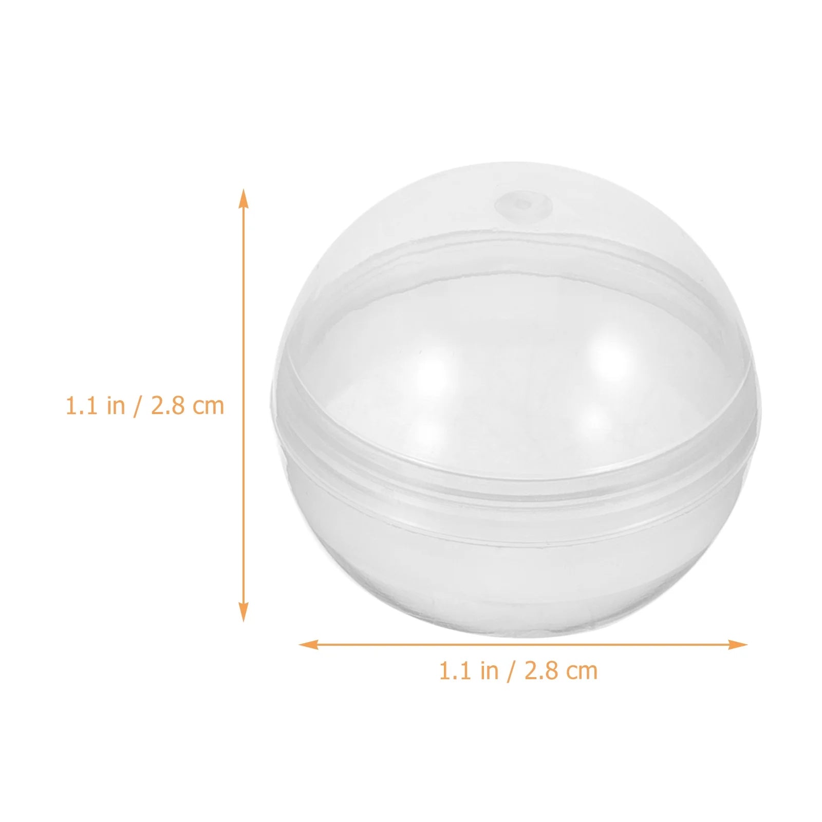 500 pcs Clear Plastic Fillable Balls S306