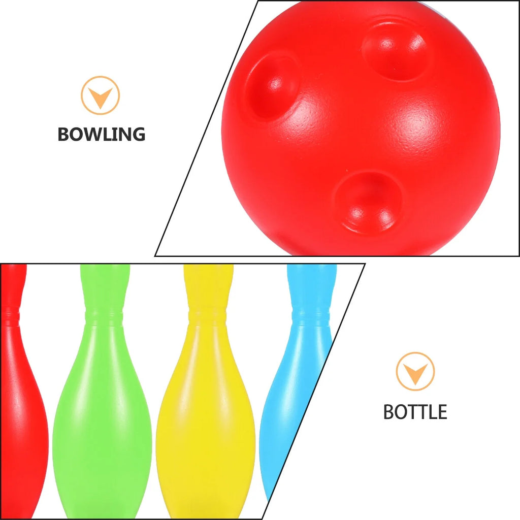 Bowling Game Toys Plastic Skittle Game J4209