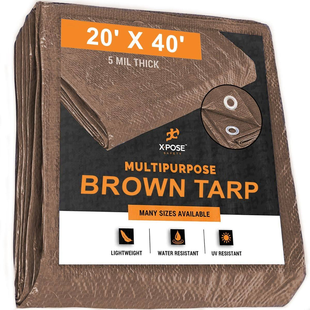 Brown Poly Tarps 20 x 40 - Case of 2 S361789