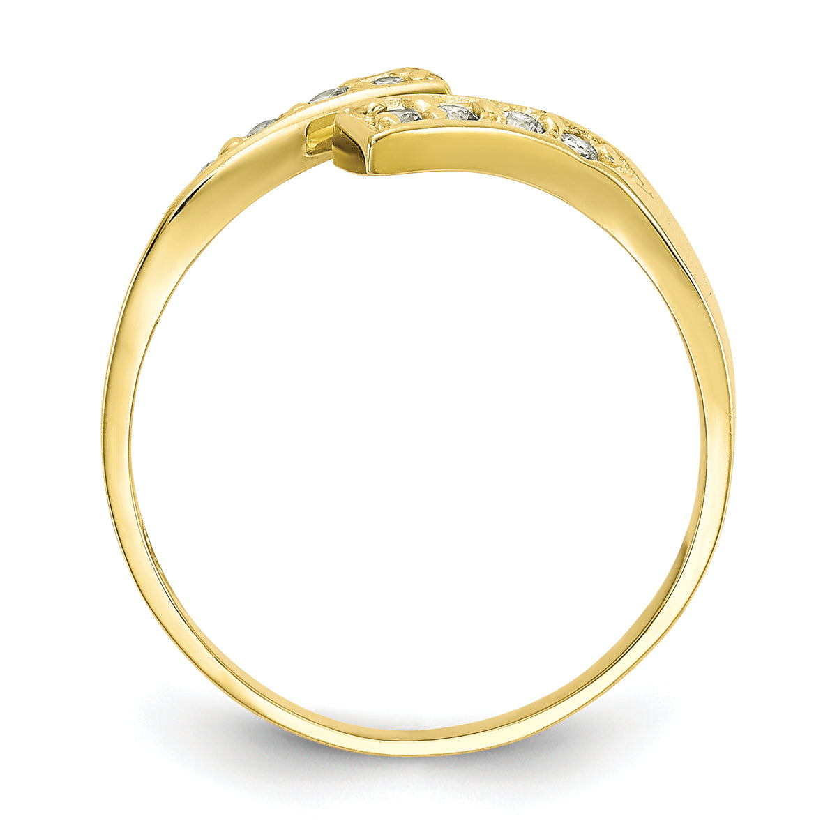 10k Yellow Gold CZ Toe Ring C337