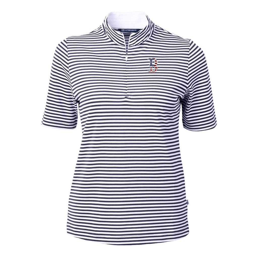 Navy Recycled Quarter-Zip Pullover Top B4193