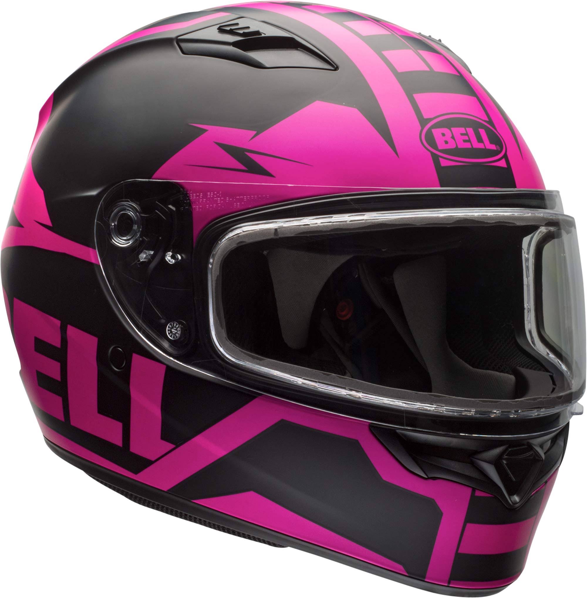 Matte Pink Black Dual Shield Snow Helmet Q212633