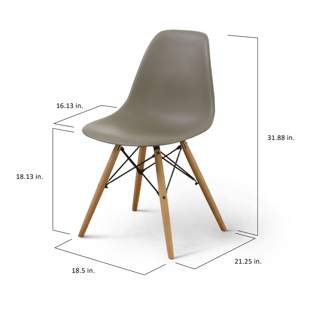 Dark Brown Plastic Accent Chairs (Set of 2) E37200