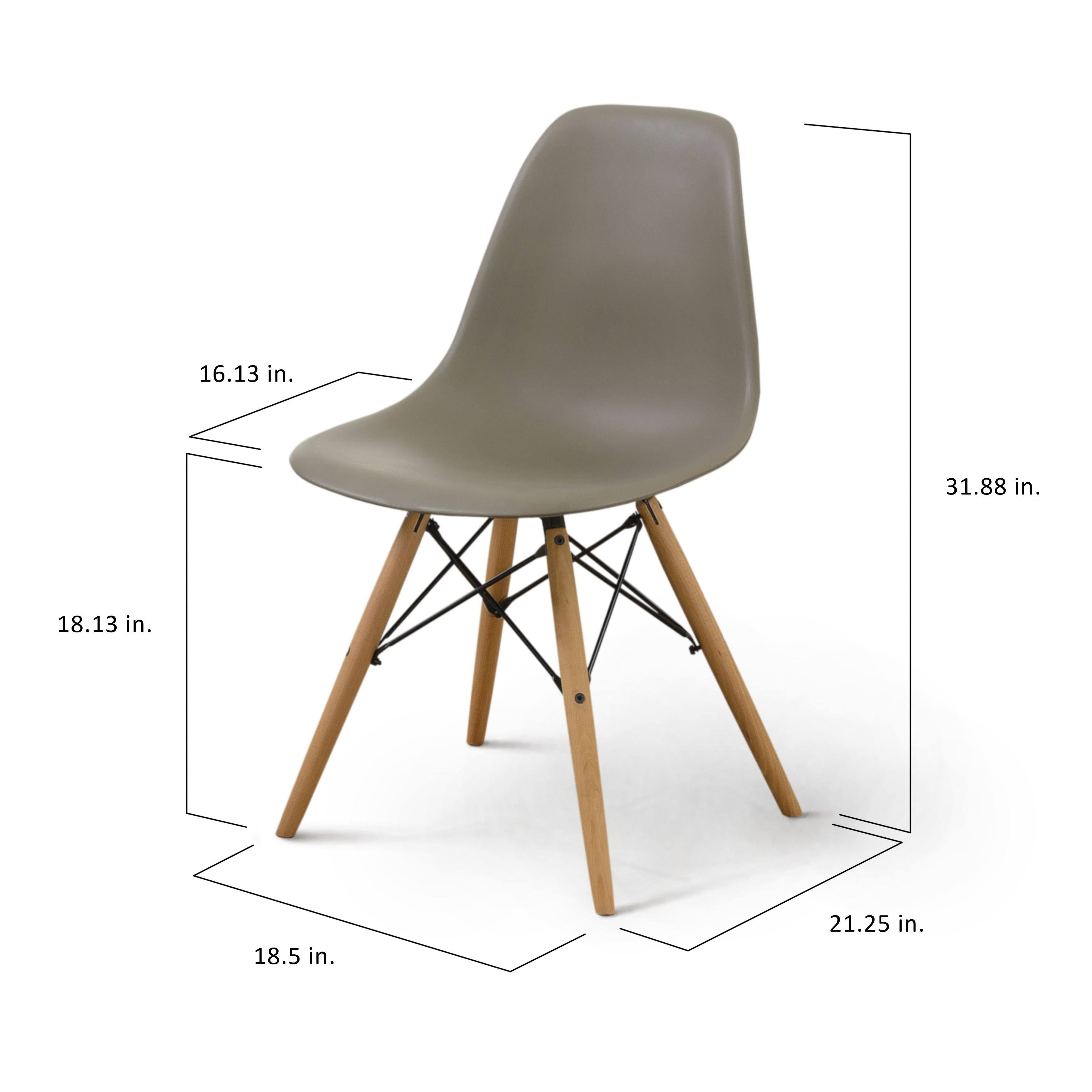 Dark Brown Plastic Accent Chairs (Set of 2) E37200