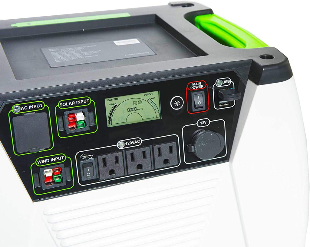 1800W Pure Sine Wave Off-Grid Generator + 100W Solar Panel E1845