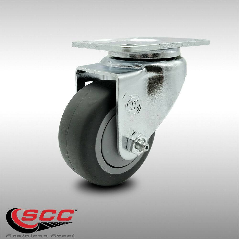 Thermoplastic Rubber Swivel Top Plate Caster - 3x22 Wheel - 210 lbs. T55662