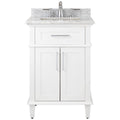 White Vanity with Carrara Marble Top with White Sinks O263553