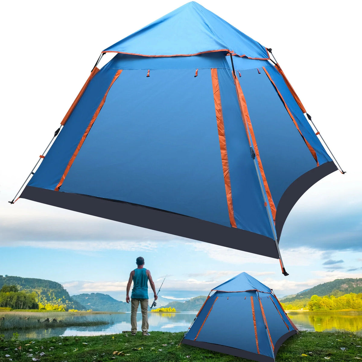 4-5 People Waterproof Pop Up Tent X2350