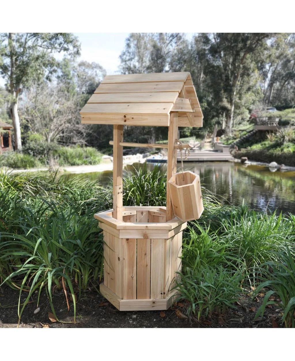 Natural Decorative Wishing Well L97620