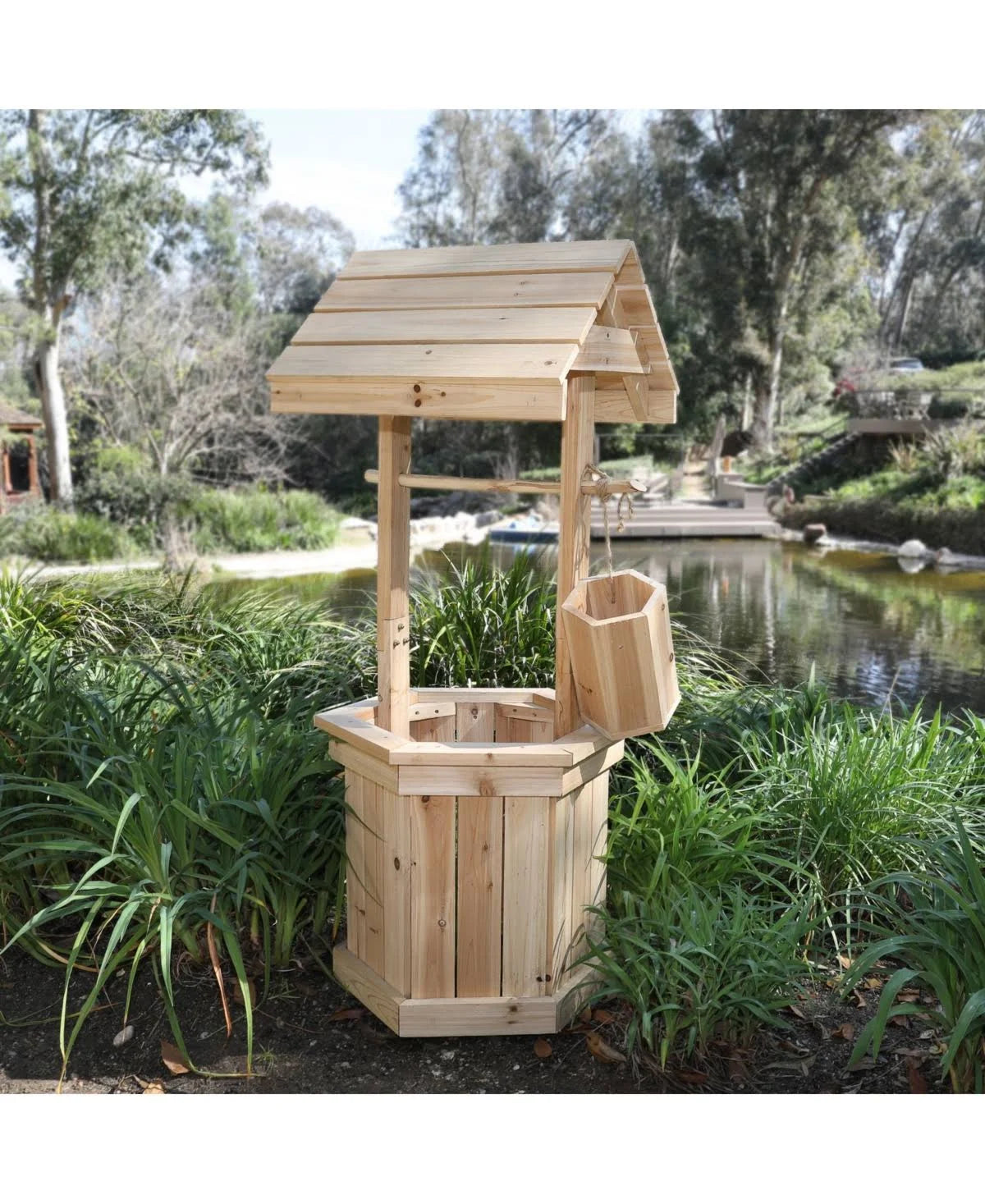 Natural Decorative Wishing Well L97620