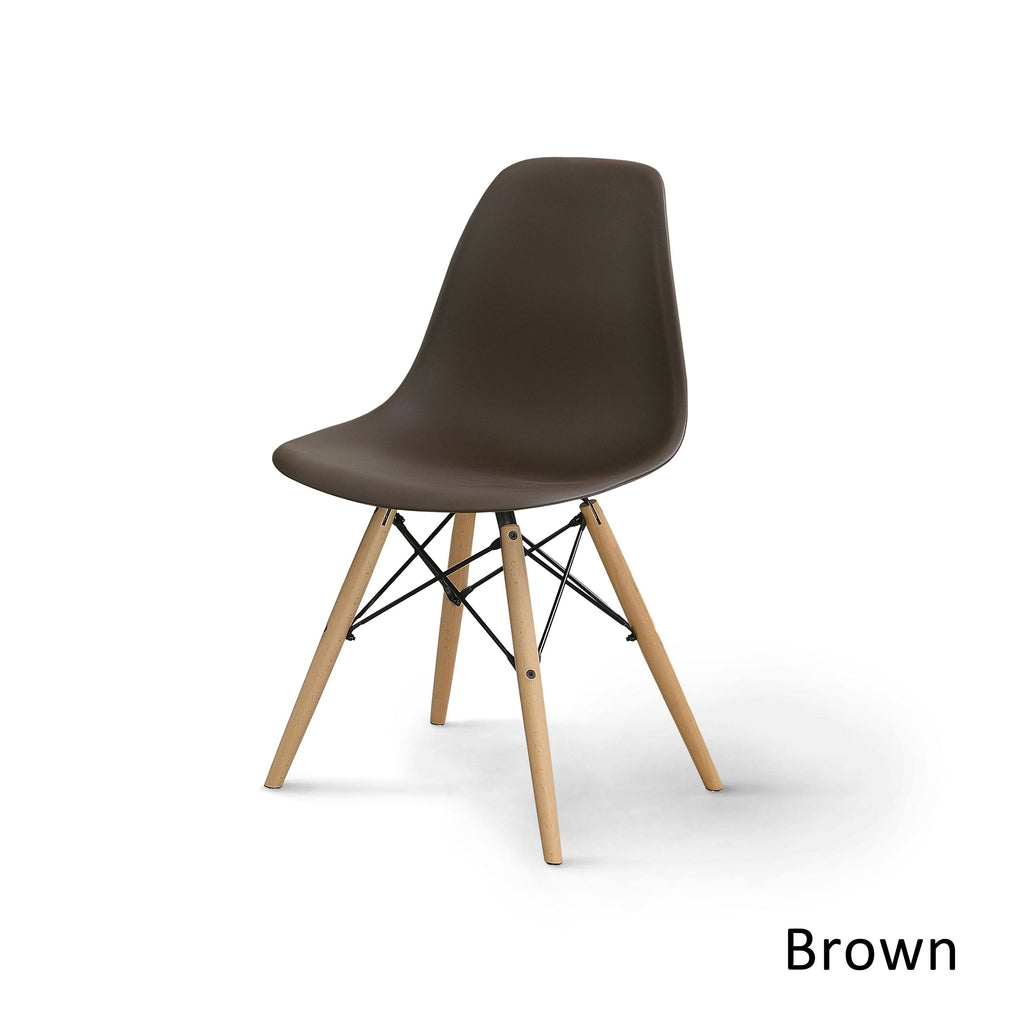 Dark Brown Plastic Accent Chairs (Set of 2) E37200