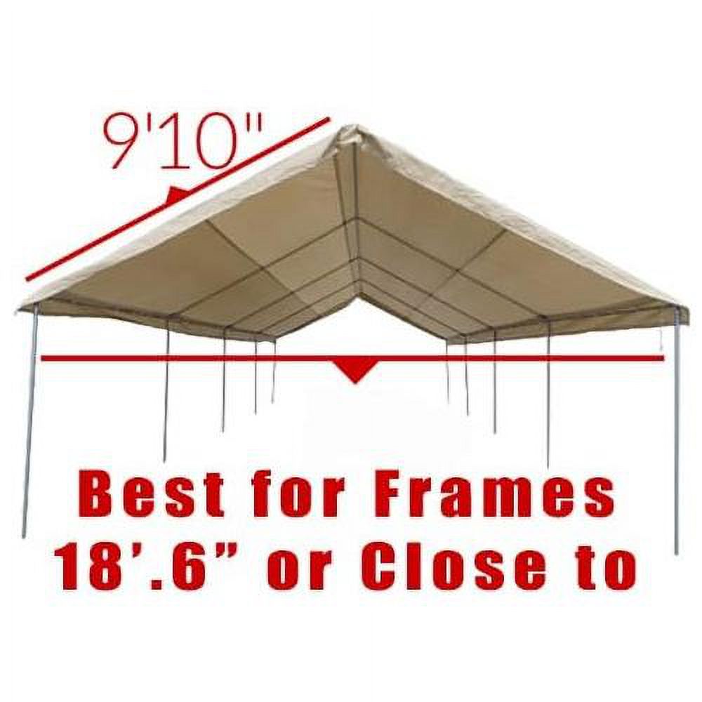White Canopy Replacement Cover Top Roof Tarp Shade L437243