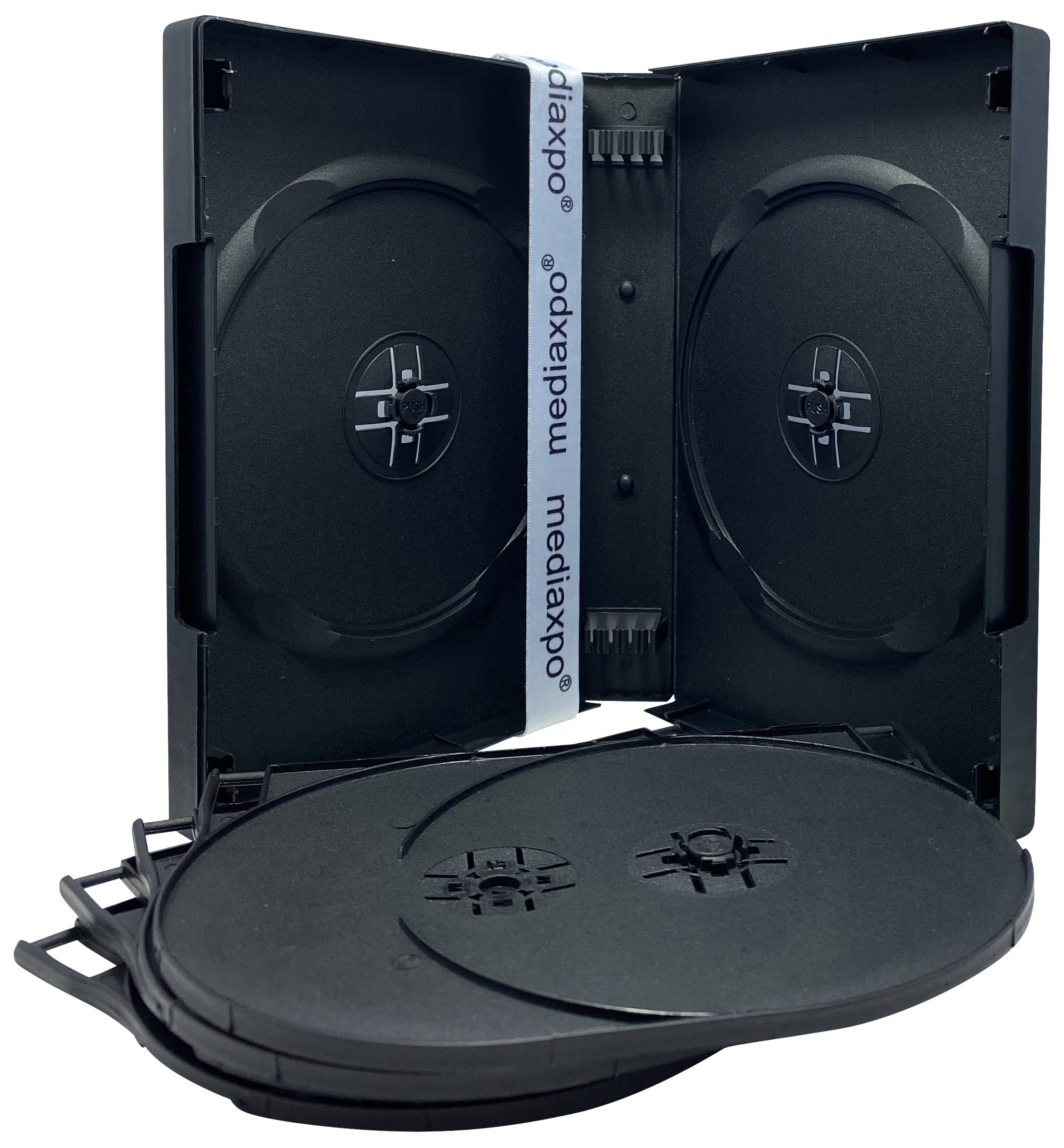 100 Black 9 Disc DVD Cases D850