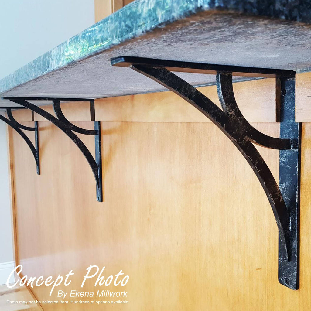 Antiqued Silver Wrought Iron Bracket O1258