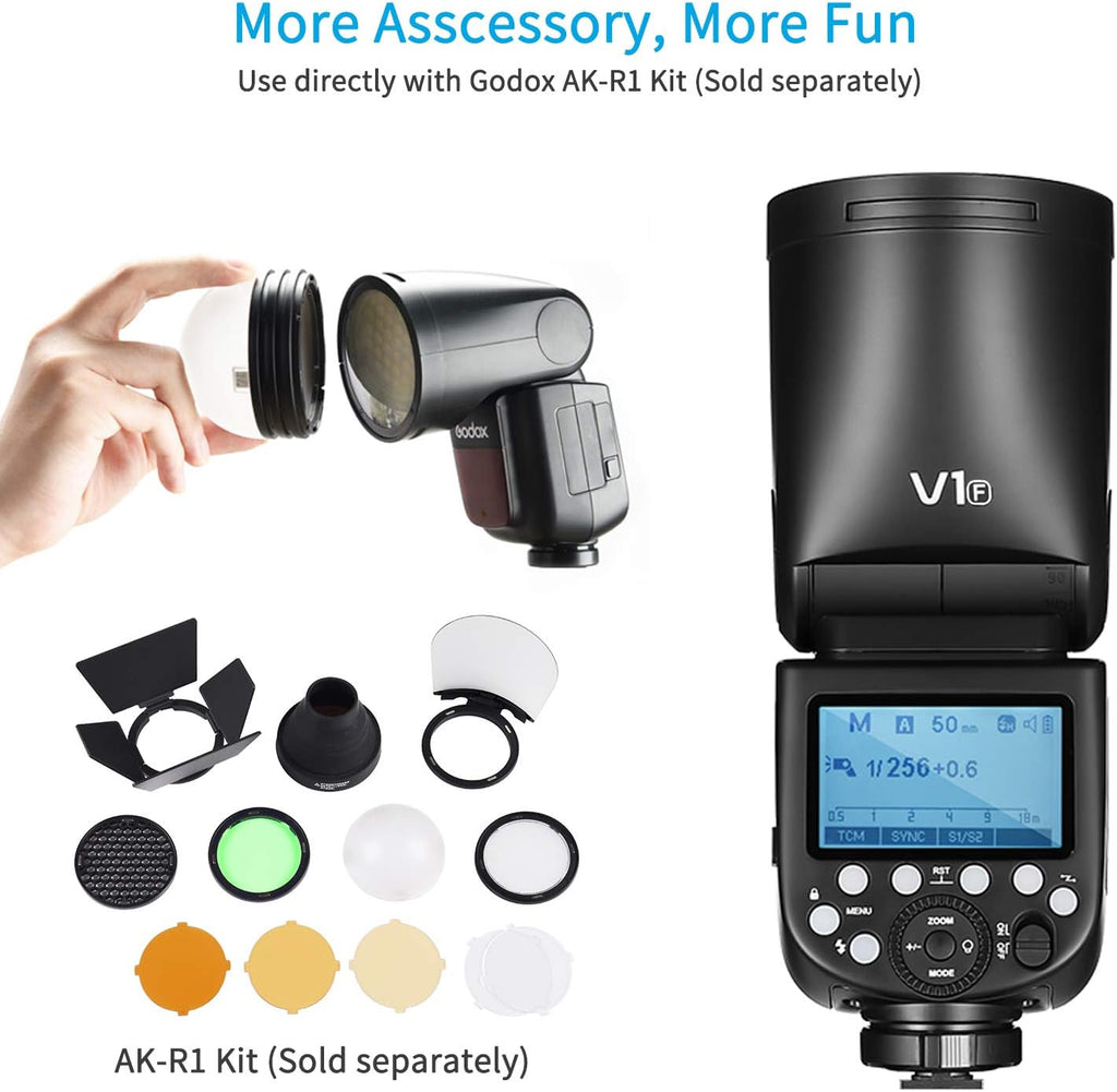76Ws Round Head Camera Flash Speedlite with Li-on Battery P4367