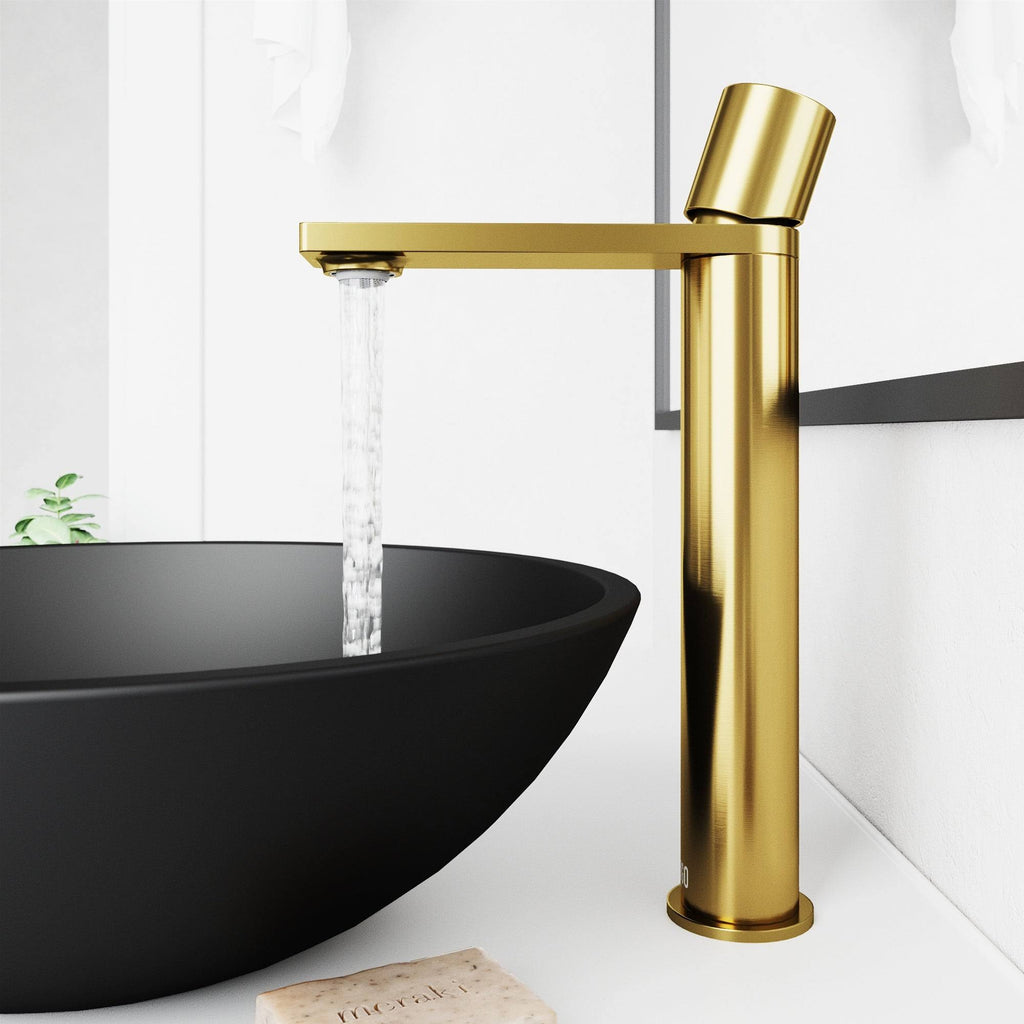 Matte Black 1-Handle Vessel Bathroom Faucet M708