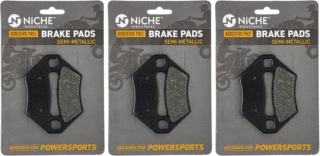 Front L/R Rear Center Brake Pad Set Semi-Metallic 3 Pack G65272