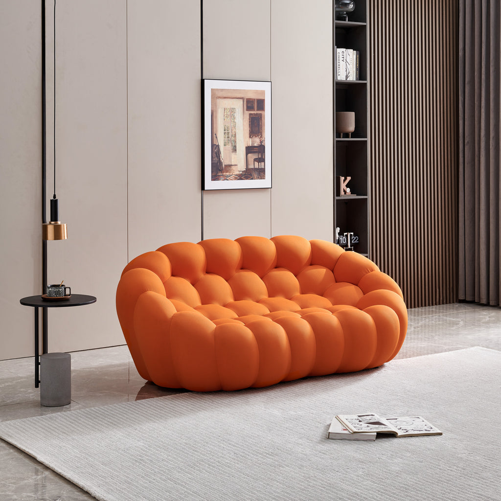 Orange Mesh Fabric Leisure Sofa K50906
