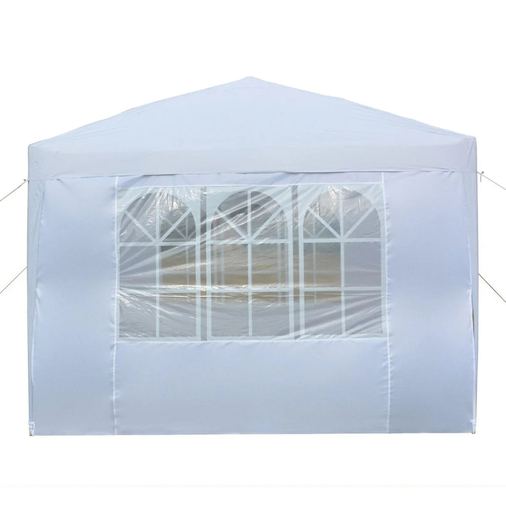 3 x 3m Two Doors Two Windows Waterproof Folding Tent White V45284