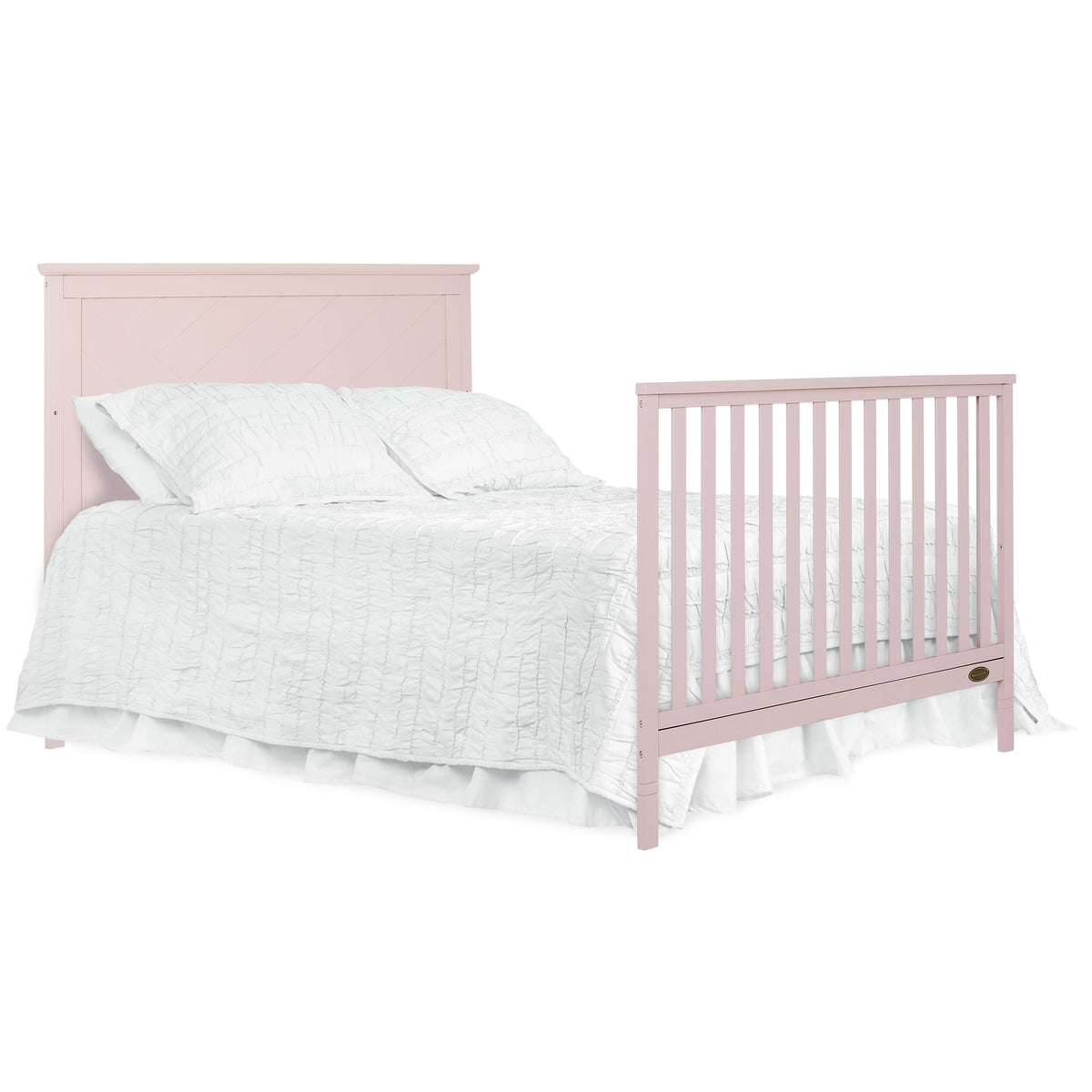 Blush Pink 5 in 1 Convertible Crib D5288