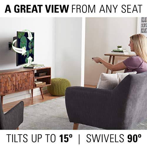 Small Full-Motion TV Mount for 19 inch-40 inch, Black Q5777