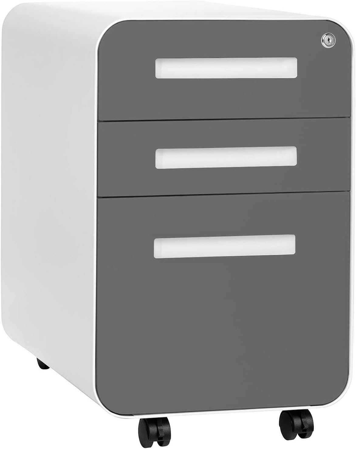 3-Drawer Mobile File Cabinet, Dark Grey V152