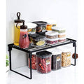 Stackable Cabinet Foldable Storage Shelf Rack Spice Storage Shelf Countertop Organizer Kitchen Shelf Cabinet L3015